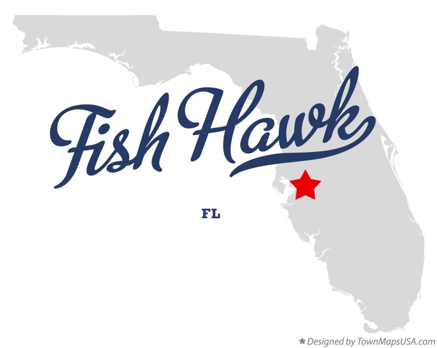 Map of Fish Hawk, FL, Florida
