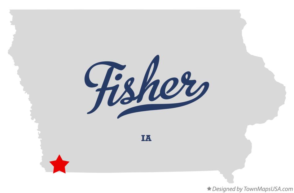 Map of Fisher Iowa IA