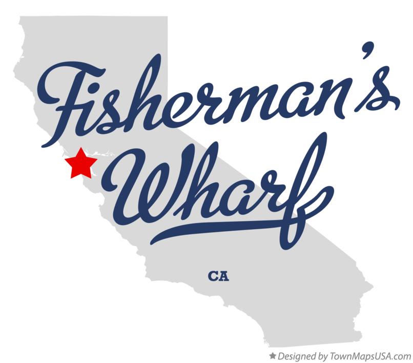 Map of Fisherman's Wharf California CA