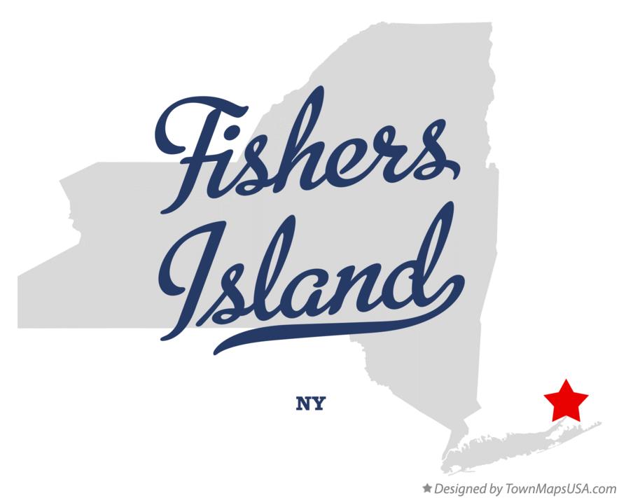 Map of Fishers Island New York NY
