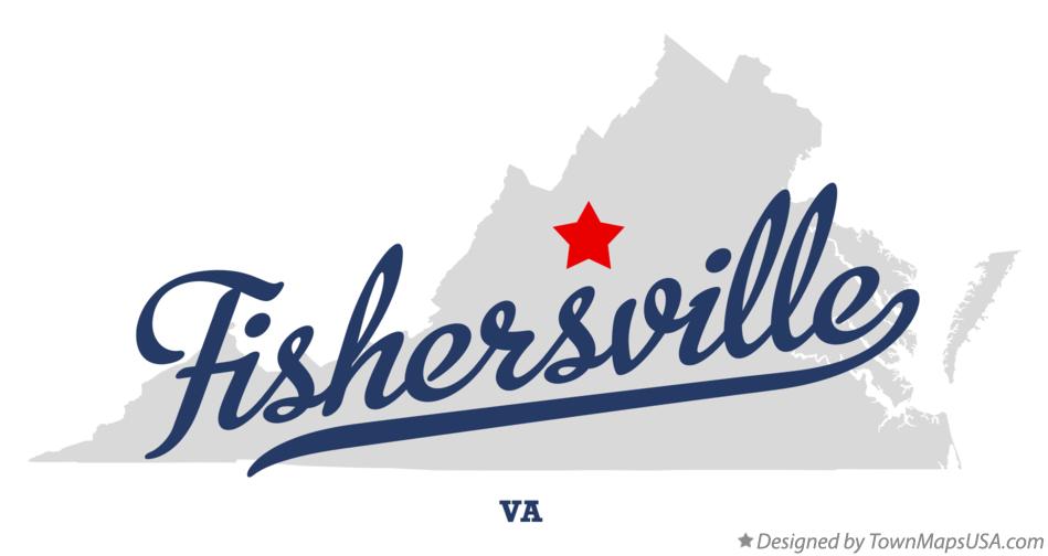 Map of Fishersville Virginia VA