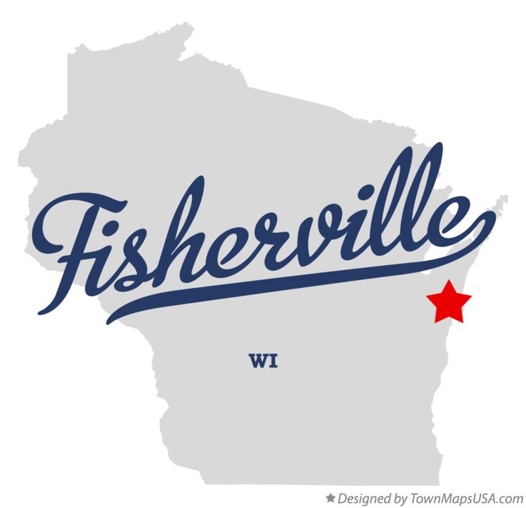 Map of Fisherville Wisconsin WI