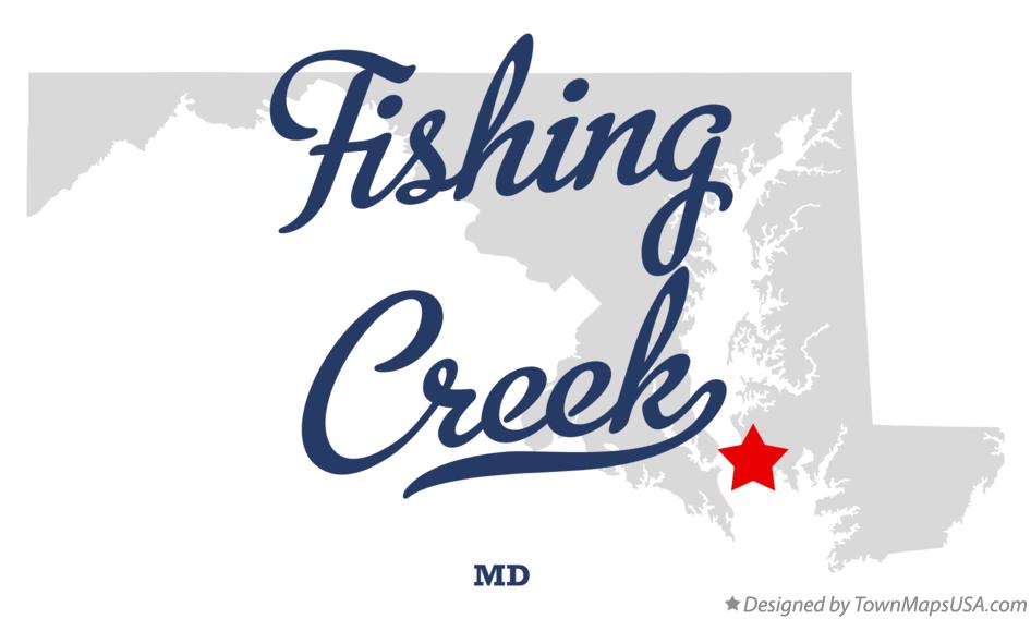 Map of Fishing Creek Maryland MD