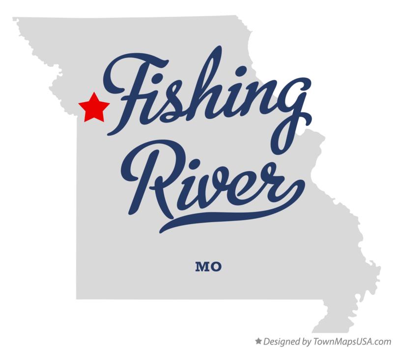 Map of Fishing River Missouri MO