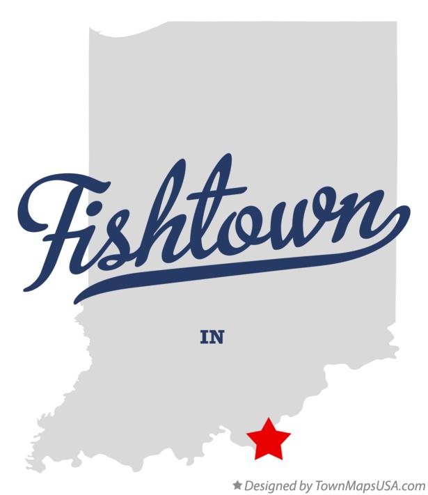 Map of Fishtown Indiana IN