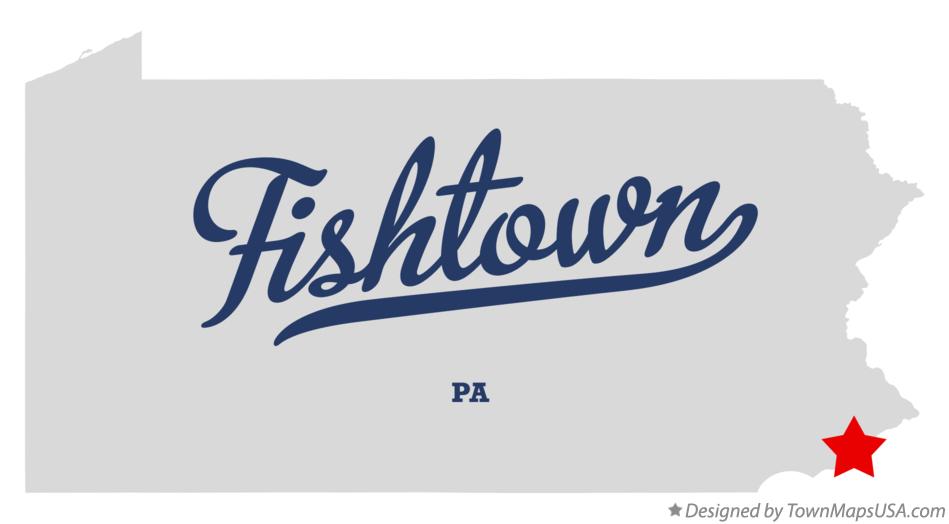 Map of Fishtown Pennsylvania PA