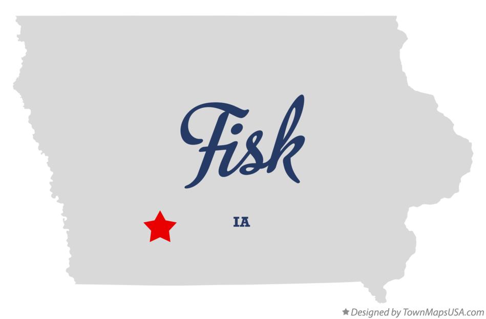 Map of Fisk Iowa IA