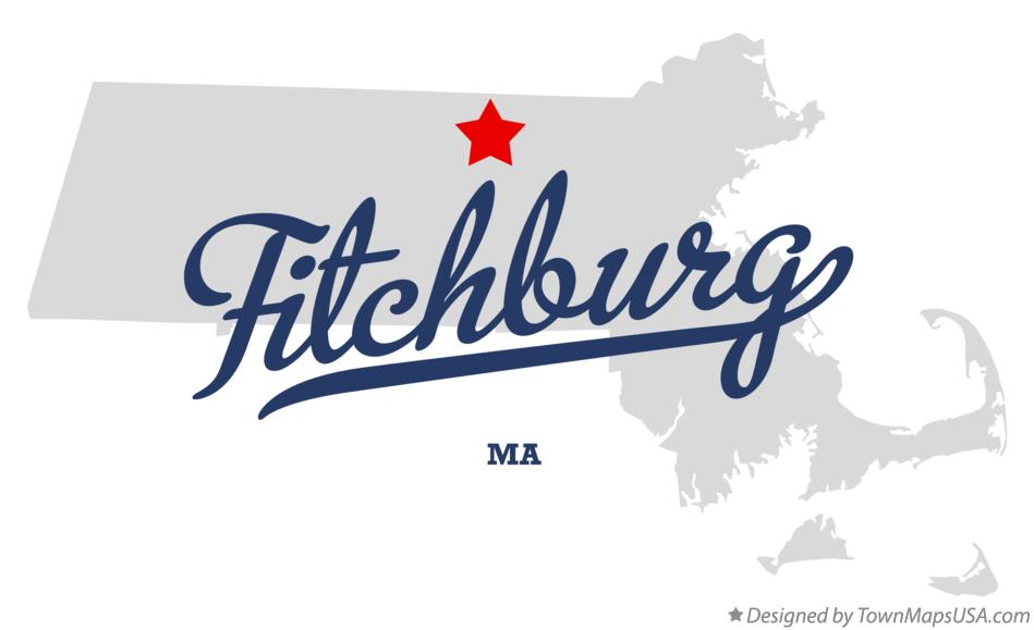Map of Fitchburg Massachusetts MA