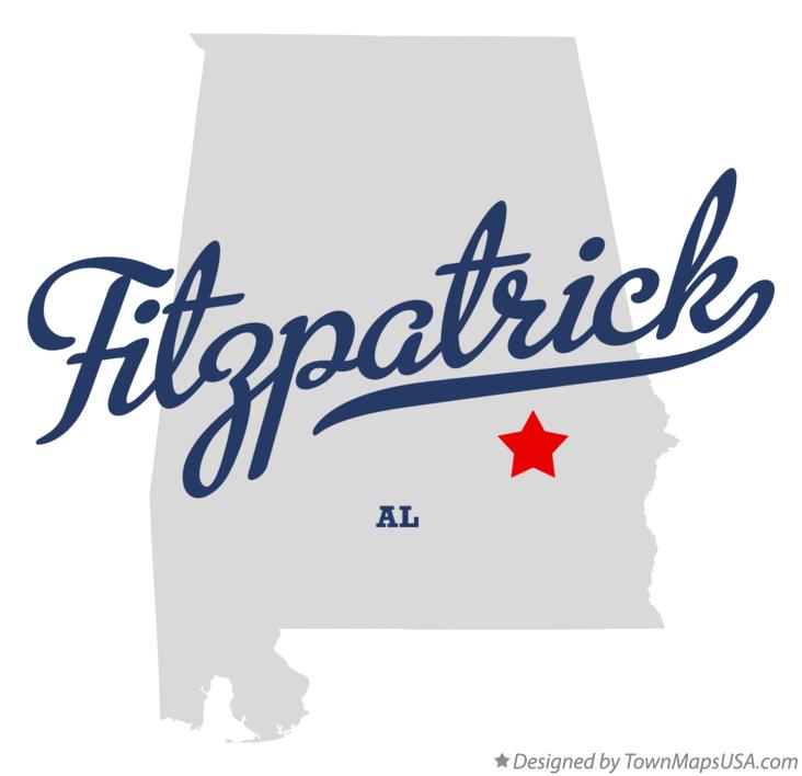 Map of Fitzpatrick Alabama AL