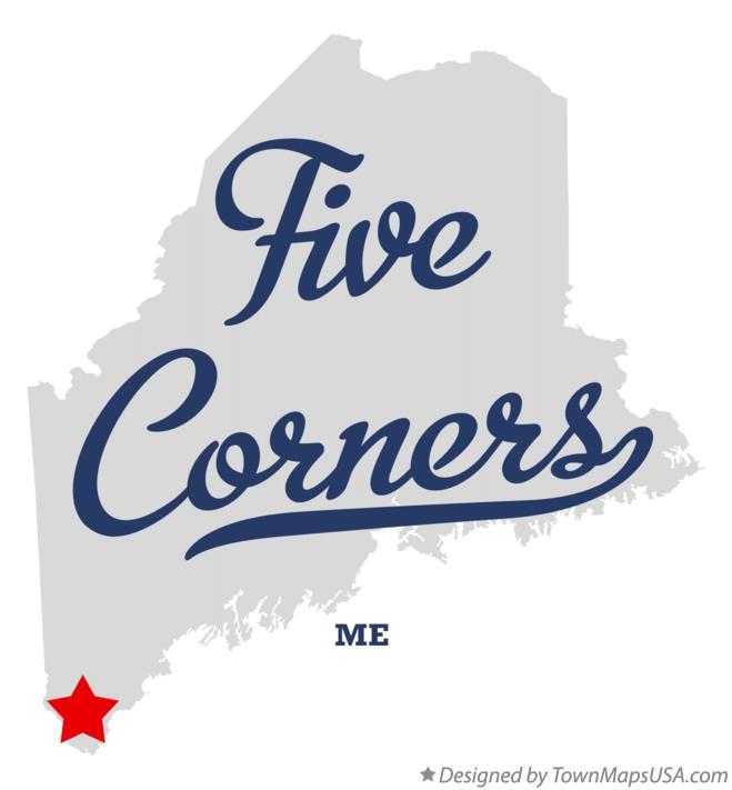 Map of Five Corners Maine ME
