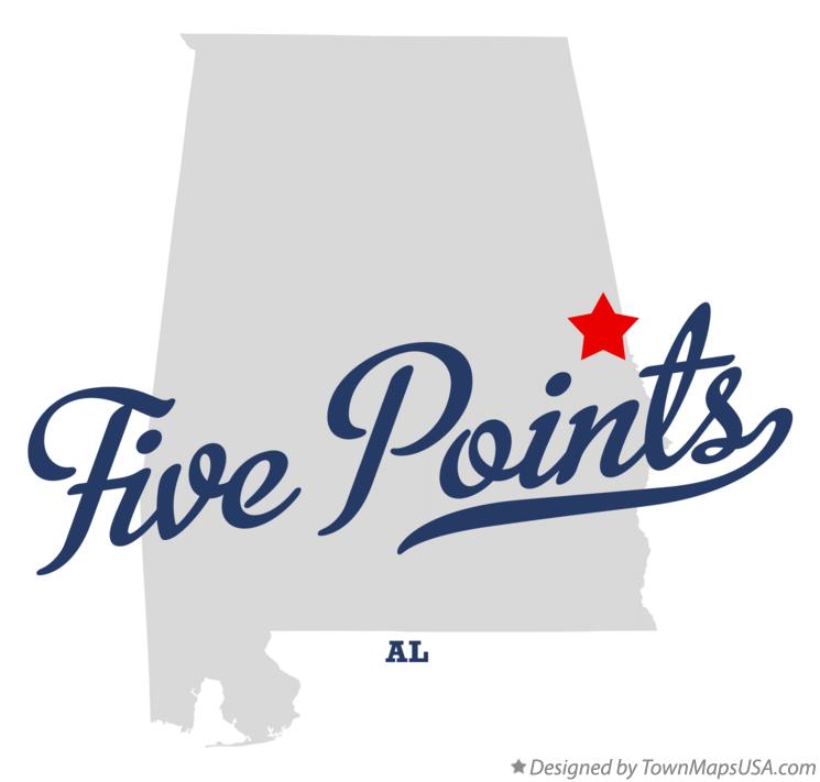 Map of Five Points Alabama AL