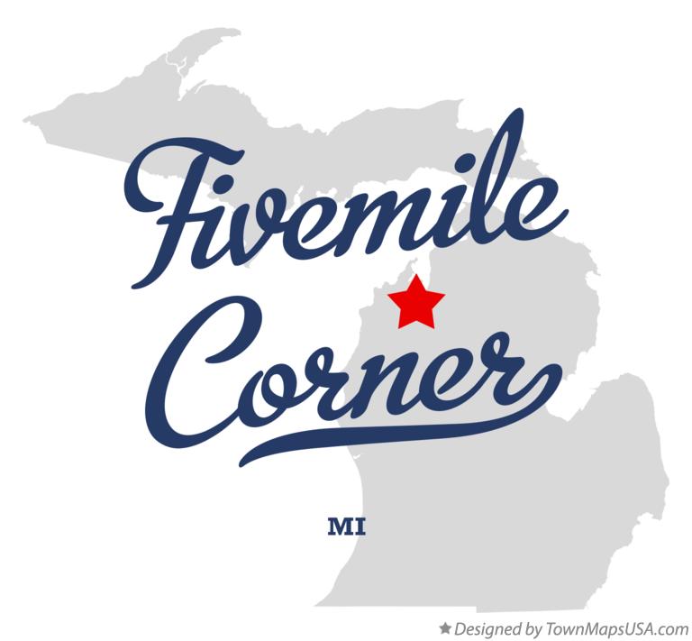 Map of Fivemile Corner Michigan MI