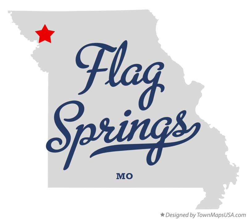 Map of Flag Springs Missouri MO