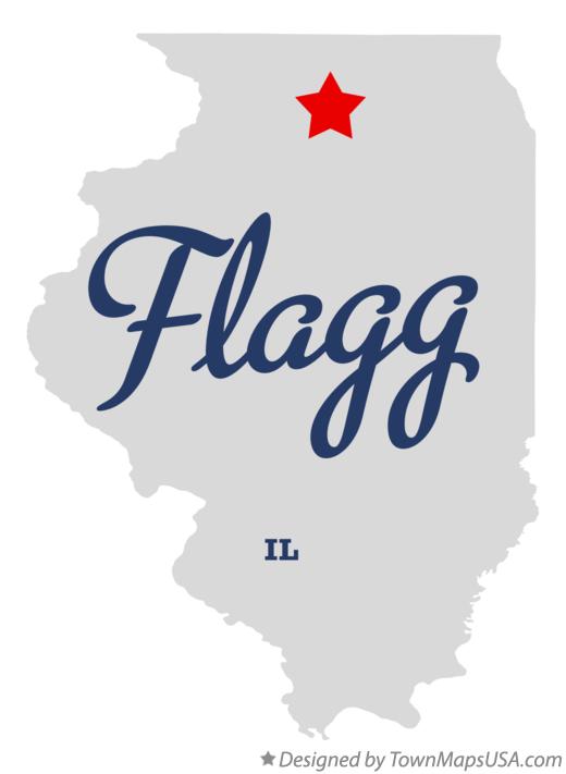 Map of Flagg Illinois IL