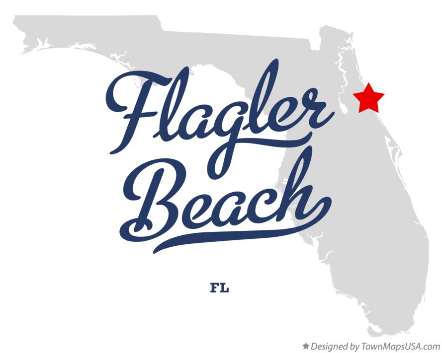 Map of Flagler Beach Florida FL