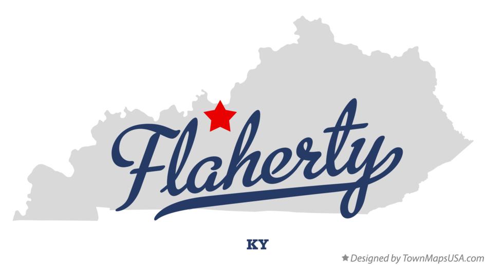 Map of Flaherty Kentucky KY
