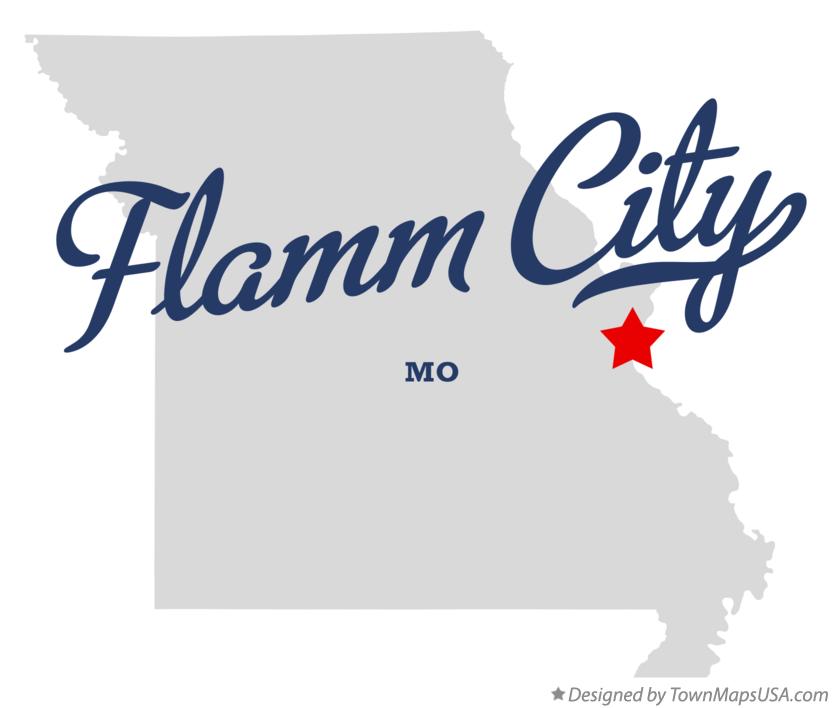 Map of Flamm City Missouri MO