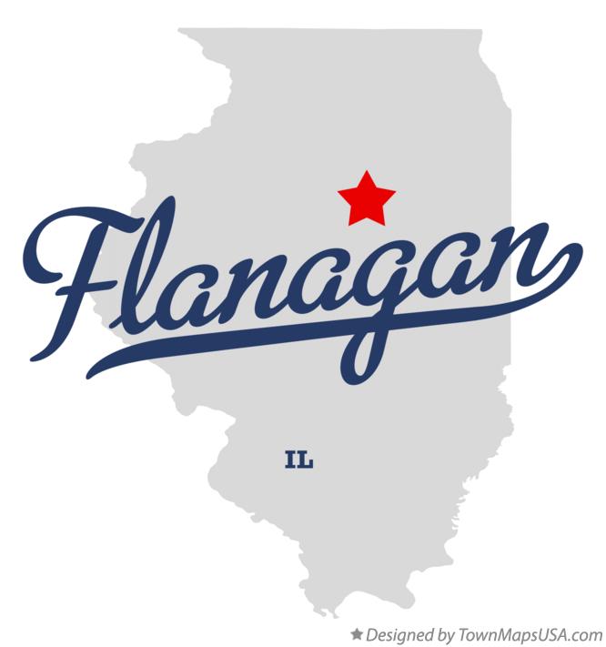 Map of Flanagan Illinois IL