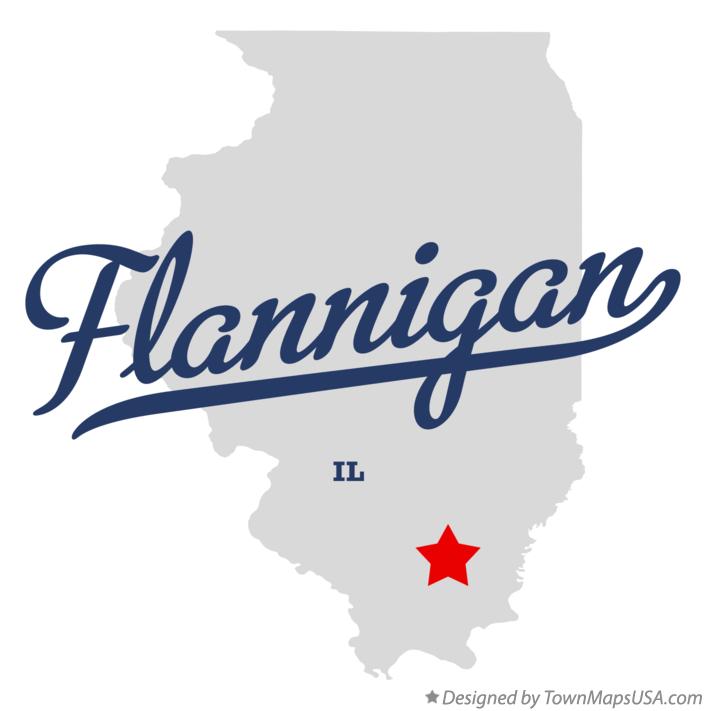 Map of Flannigan Illinois IL