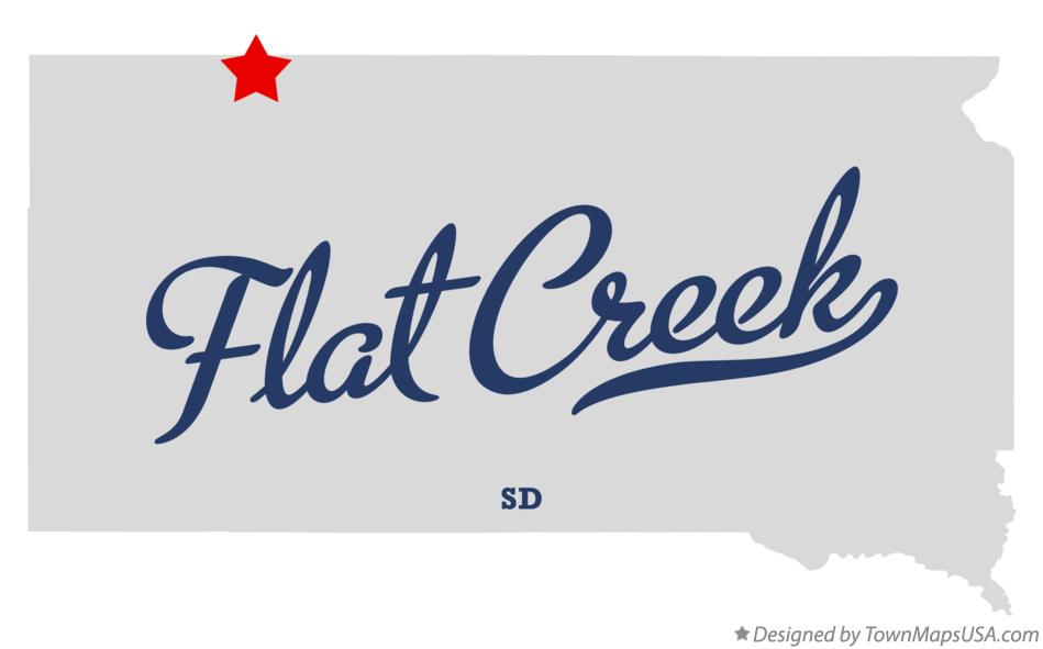 Map of Flat Creek South Dakota SD
