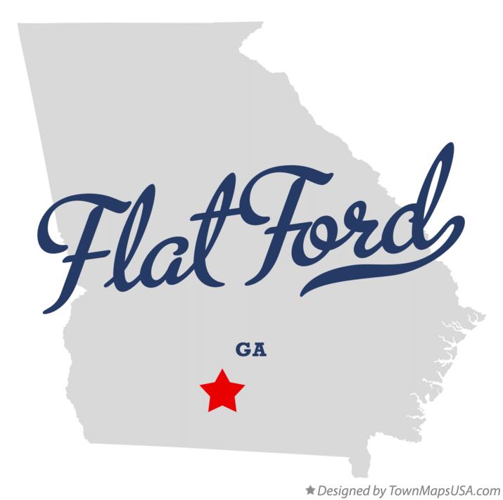 Map of Flat Ford Georgia GA