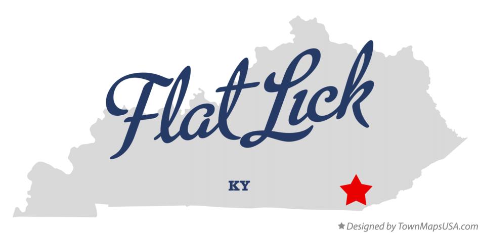 Map of Flat Lick Kentucky KY