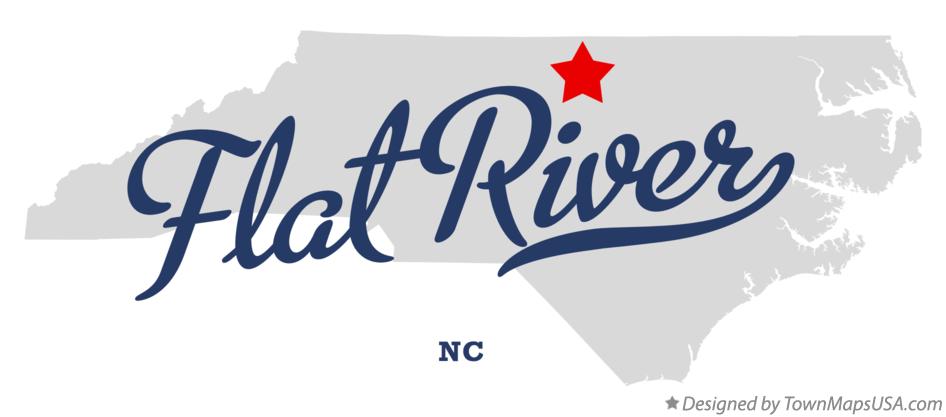 Map of Flat River North Carolina NC