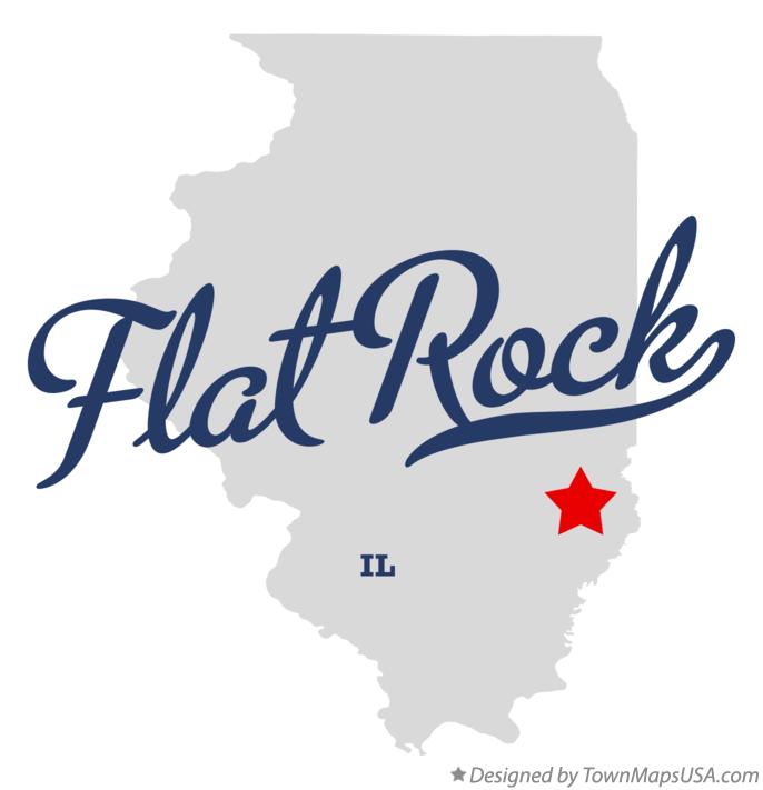 Map of Flat Rock Illinois IL