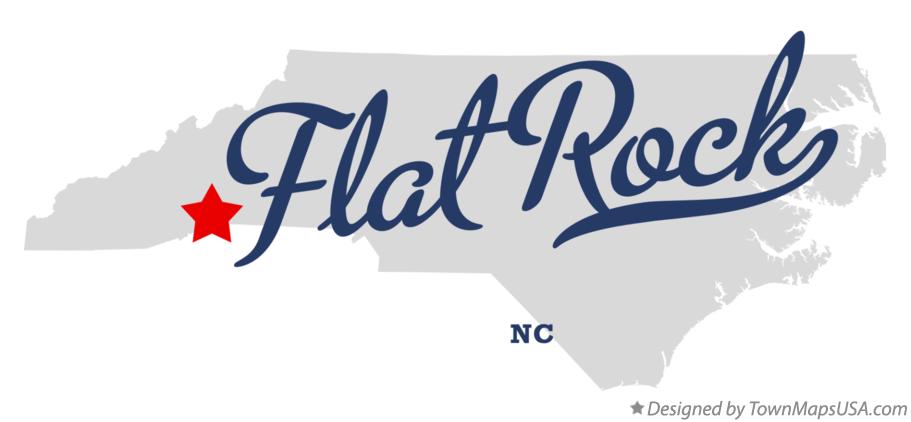 Map of Flat Rock North Carolina NC