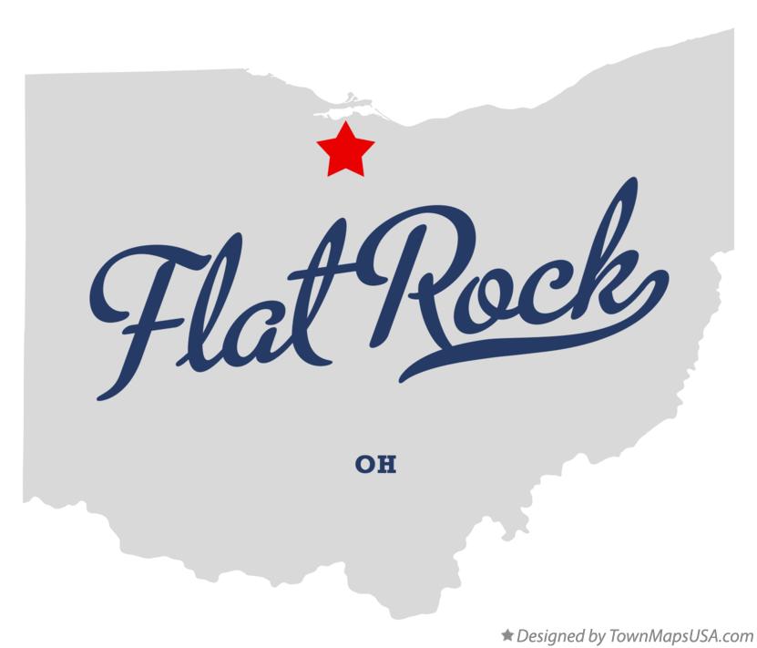 Map of Flat Rock Ohio OH