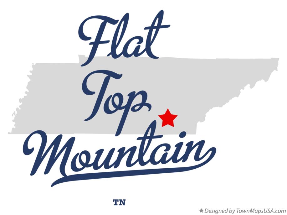 Map of Flat Top Mountain Tennessee TN