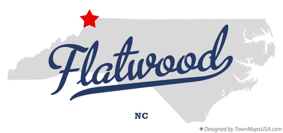 Map of Flatwood North Carolina NC