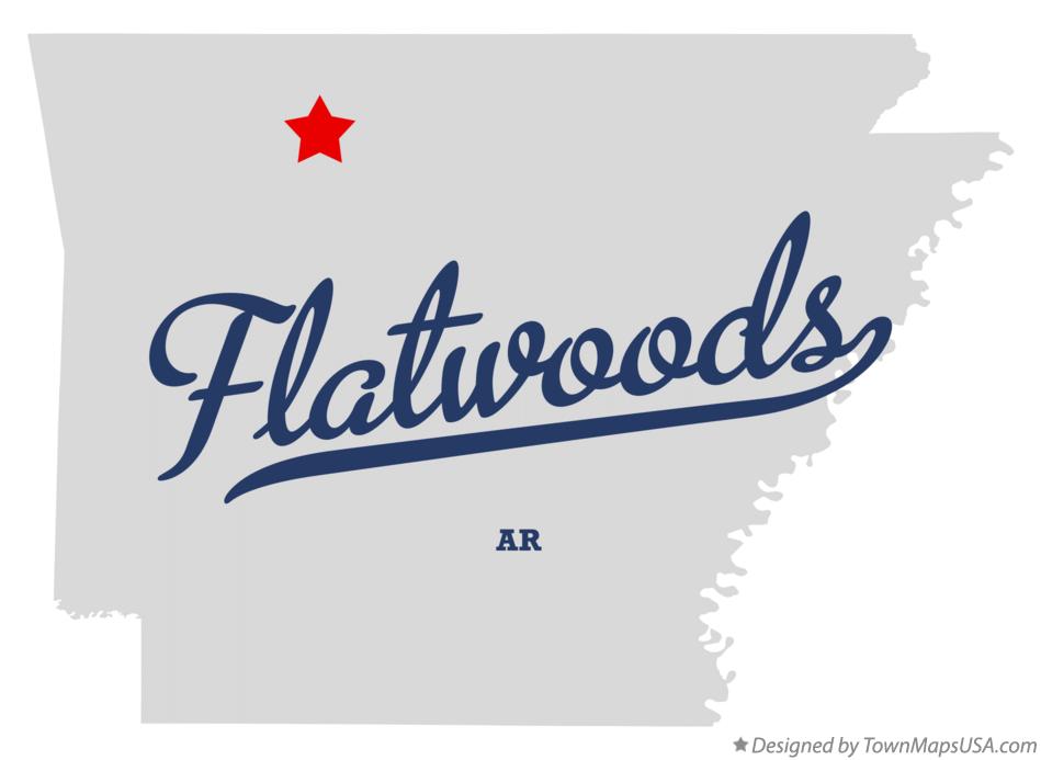 Map of Flatwoods Arkansas AR
