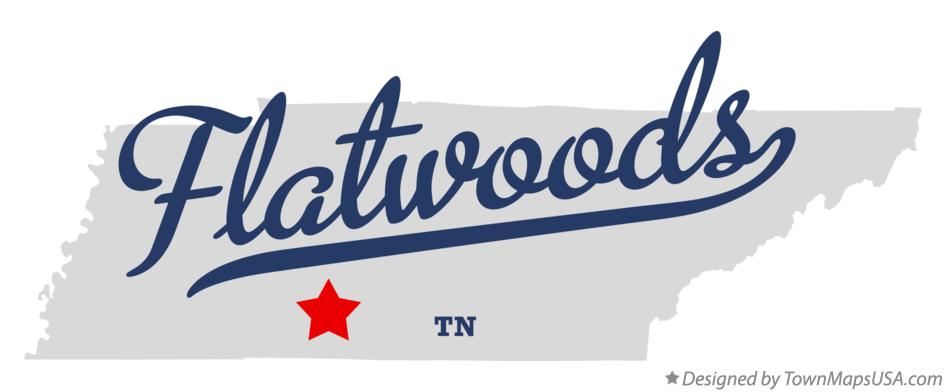 Map of Flatwoods Tennessee TN