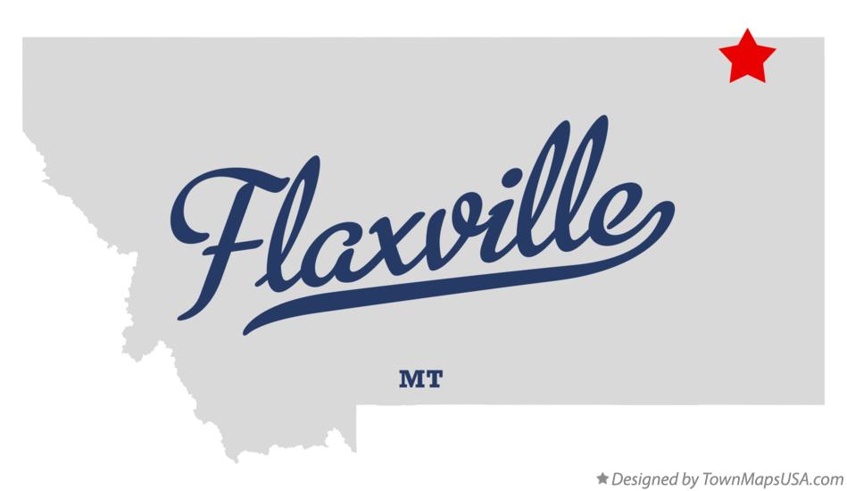 Map of Flaxville Montana MT