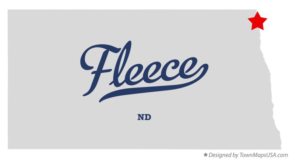 Map of Fleece North Dakota ND