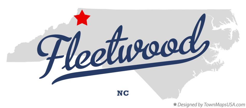 Map of Fleetwood North Carolina NC