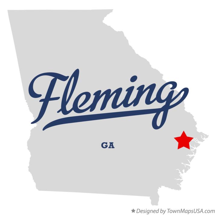 Map of Fleming Georgia GA