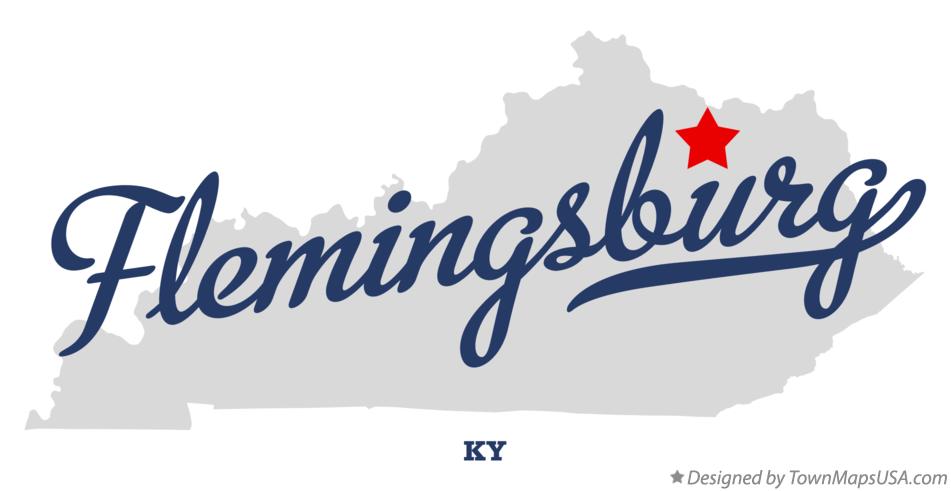 Map of Flemingsburg Kentucky KY