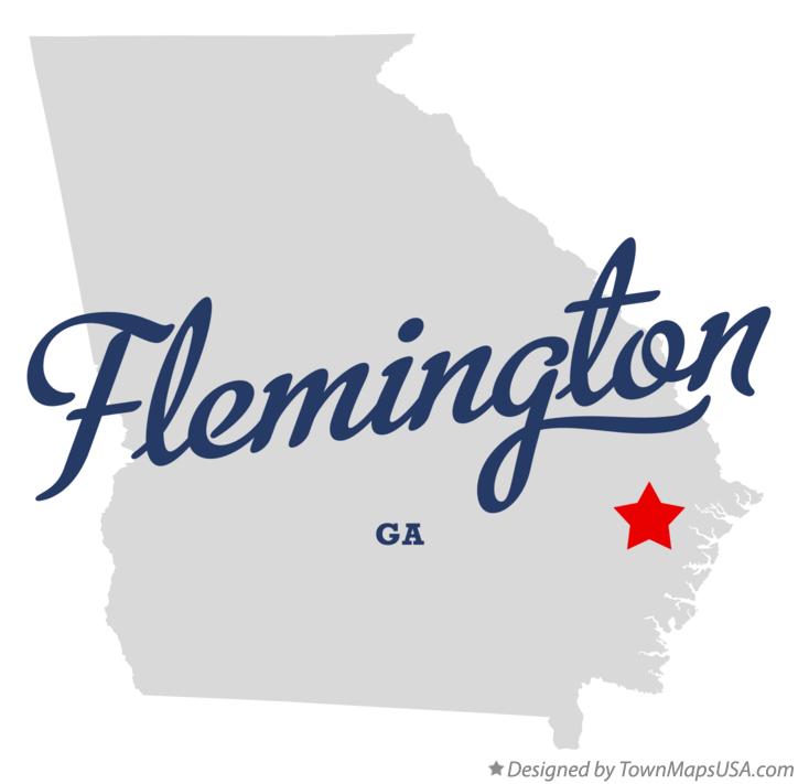 Map of Flemington Georgia GA
