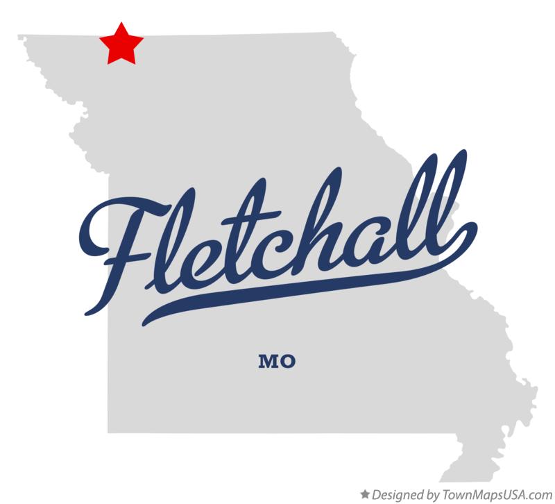 Map of Fletchall Missouri MO