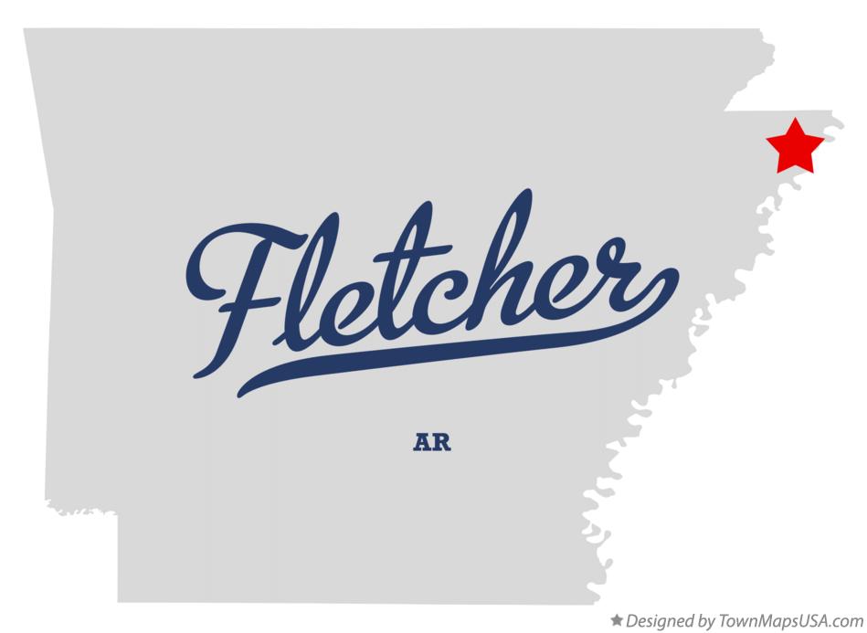 Map of Fletcher Arkansas AR