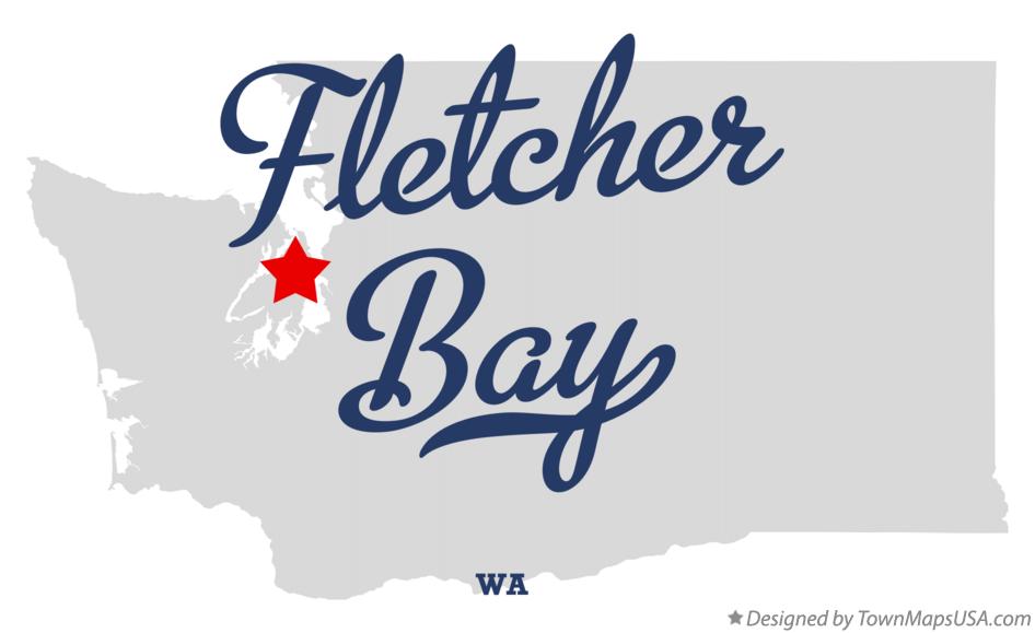 Map of Fletcher Bay Washington WA