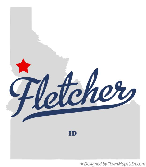 Map of Fletcher Idaho ID