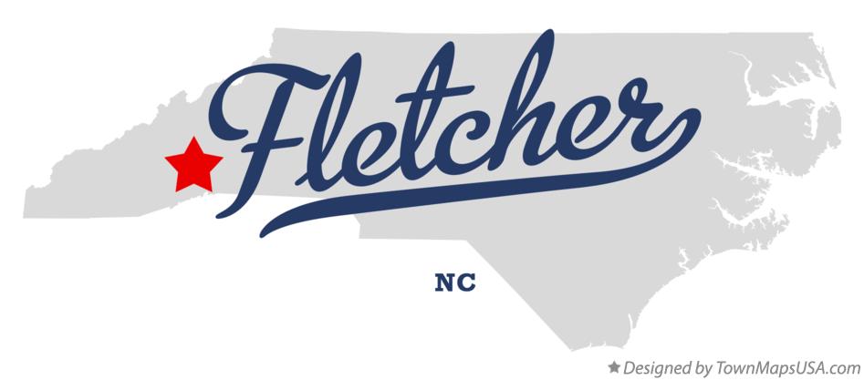 Map of Fletcher North Carolina NC