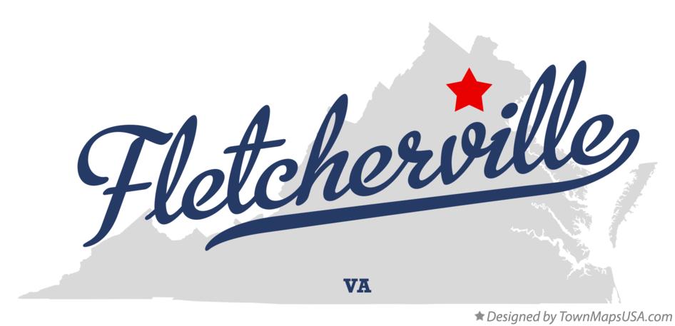 Map of Fletcherville Virginia VA