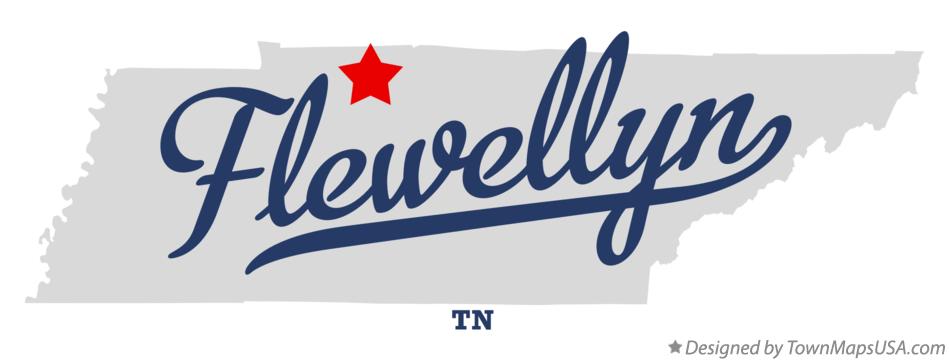 Map of Flewellyn Tennessee TN