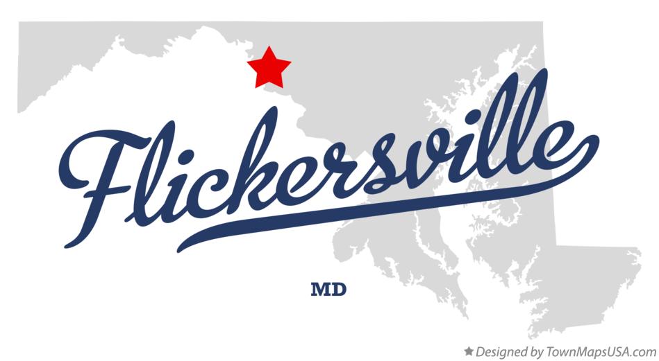 Map of Flickersville Maryland MD