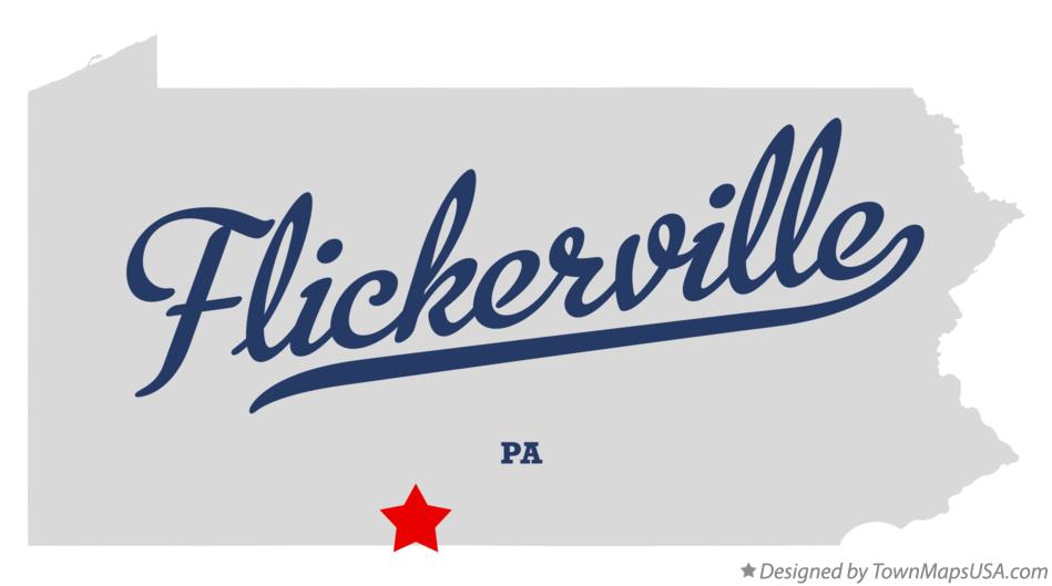 Map of Flickerville Pennsylvania PA