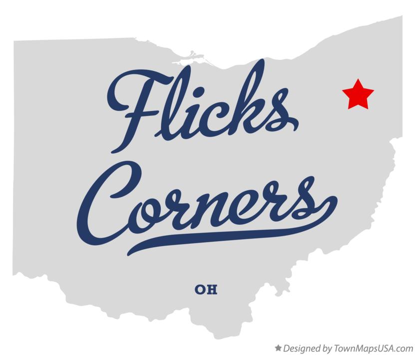 Map of Flicks Corners Ohio OH